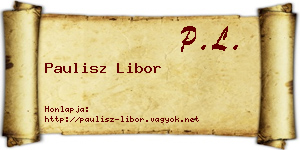 Paulisz Libor névjegykártya